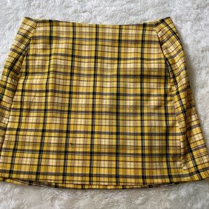 Yellow plaid skirt
